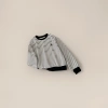 This striped long-sleeved top is fashionable, versatile, slimming and flattering pure cotton knitted sweater Specification image